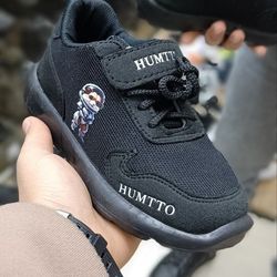 کفش بچه گانه چسبی بندی مشکی تمام طرح همستر