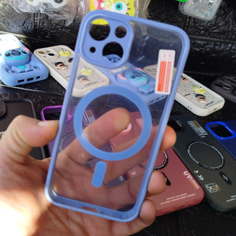 کاور قاب آیفون 13 مدل شفاف new skin مگ سیف کیفیت عالی