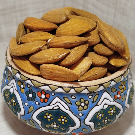 مغز بادام درختی دانه بلند ممتاز ایرانی،بسته500گرمی،ترد و خوش طعم،کیفیت تضمینی