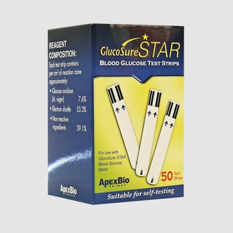 نوار تست قند خون استار Glucosure starبسته 50 عددی