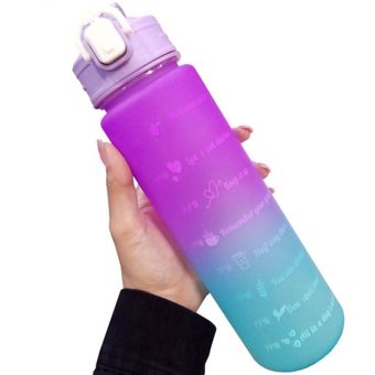 قمقمه یا بطری آب پاستیلی نی و بند دار نشکن حجم 900 میلی لیتر