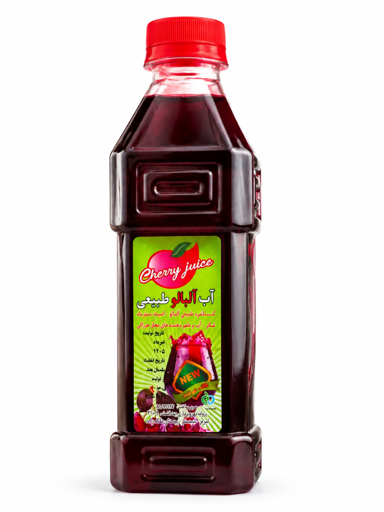 آب آلبالو 450 گرم طبیعی زا خود آلبالو 20 عددی