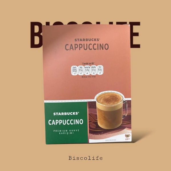 قهوه فوری استارباکس STARBUCKS با طعم کاپوچینو تعداد 10 ساشه 22 گرمی