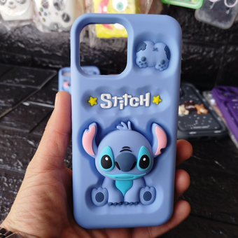 کاور قاب آیفون 13promax مدل سیلیکون اصلی stitch پاپ سوکت دار پاک کنی ضد لکه