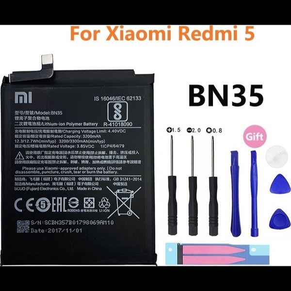 باتری اورجینال گوشی شیائومی Redmi 5 مدل BN35