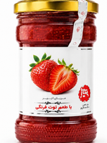 مربا توت فرنگی 620 گرم شیشه ای خونگی 6 عددی