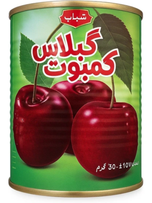 کمپوت گیلاس بهدیس یا گلرخ 350گرم 12 عددی