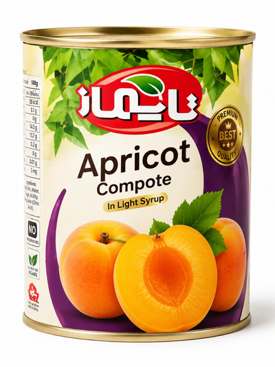 کمپوت زرد آلو تایماز 370 گرم 12 عددی