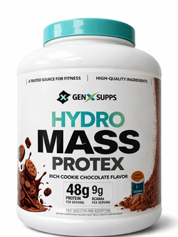 پودر گینر هیدرو مس پروتکس Gen X Supps طعم شکلات کوکی کمک به افزایش وزن و عضله Rich Cookie Chocolate اصل لهستان