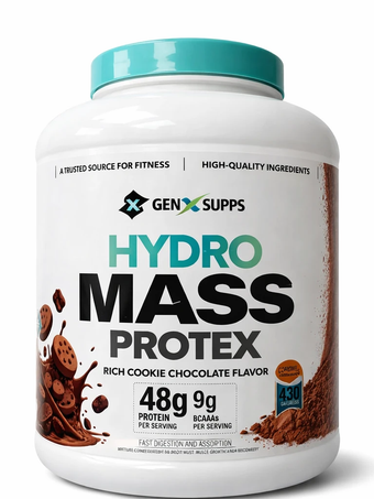 پودر گینر هیدرو مس پروتکس Gen X Supps طعم شکلات کوکی کمک به افزایش وزن و عضله Rich Cookie Chocolate اصل لهستان