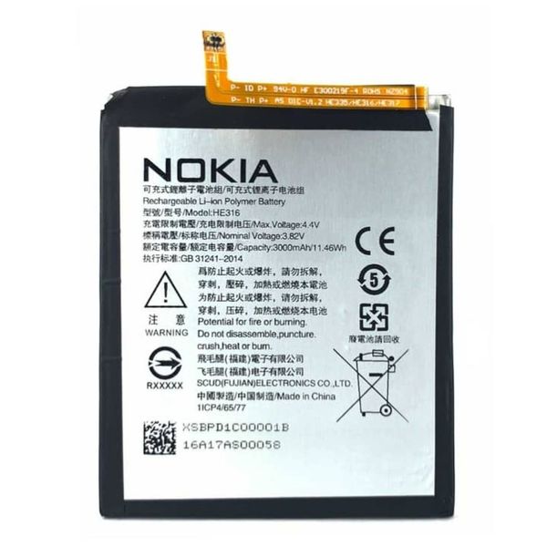 Battery HE316 For Nokia 6 TA-1000 TA-1003 TA-1021 TA-1025 TA-1033 باتری اورجینال نوکیا