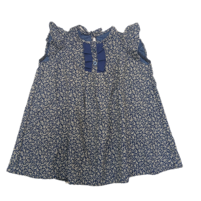 پیراهن نخی بچگانه طرح شکوفه