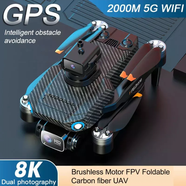 کوادکوپتر هلیشات مدل P8 GPS PRO پک اصلی جدید ورژن 2024