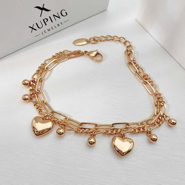 دستبند دولاین قلب و گوی ژوپینگ کد 07028
