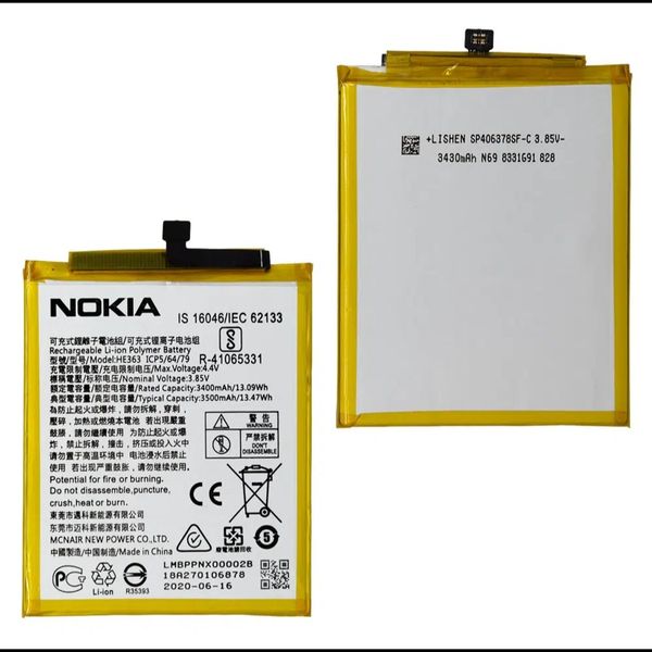 Original HE363 Battery for Nokia 8.1 X7 3.1 Plus TA-1119 TA-1128 باتری اورجینال نوکیا