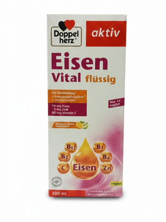 قرص مکمل خون‌ساز دوپل‌هرتز کمک به خون‌سازی، کاهش خستگی و تقویت ایمنی Doppelherz Mineral Supplement