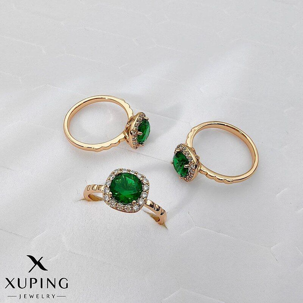 انگشتر زمردی مربعی ژوپینگ کد 03014