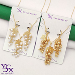 نیمست طرح انگور ysx رنگ طلایی کد 04023