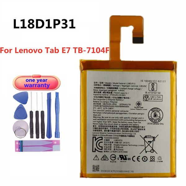 باتری اورجینال لنوو Lenovo L18D1P31 Battery  For Lenovo TAB E7 TB-7104F Tablet 7