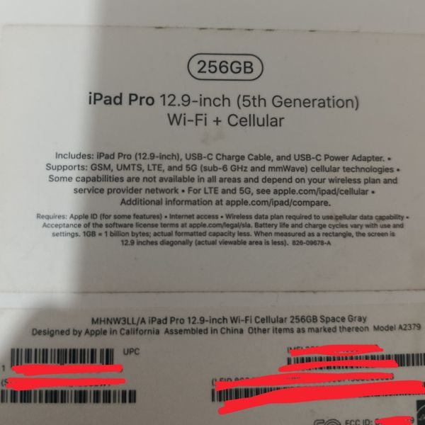 آیپد پرو 2021 سیم کارت خور 12.9 اینچ (کارکرده) IPad Pro 2021 M1 Cellular ظرفیت 256 گیگابایت و رم 8 گیگابایت