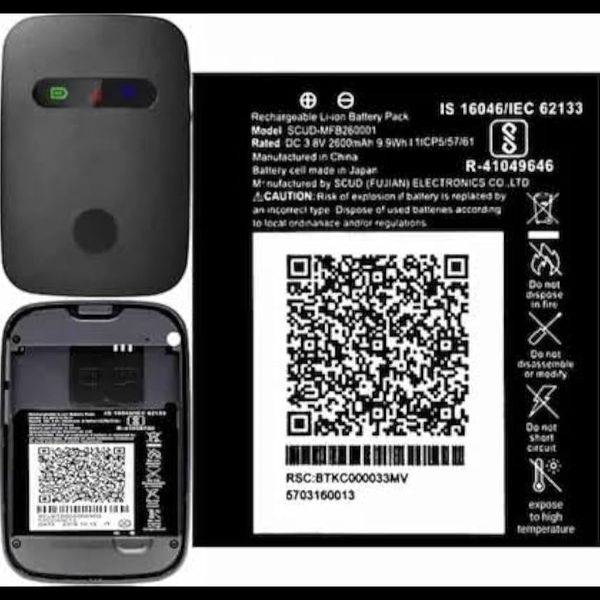 باتری مودم جی یوOriginal MFB260001 Battery for Reliance Jio 4G Router JioFi 3