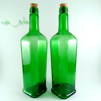 بطری یک لیتری سبز
