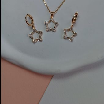 نیم ست ستاره ای نگین دار