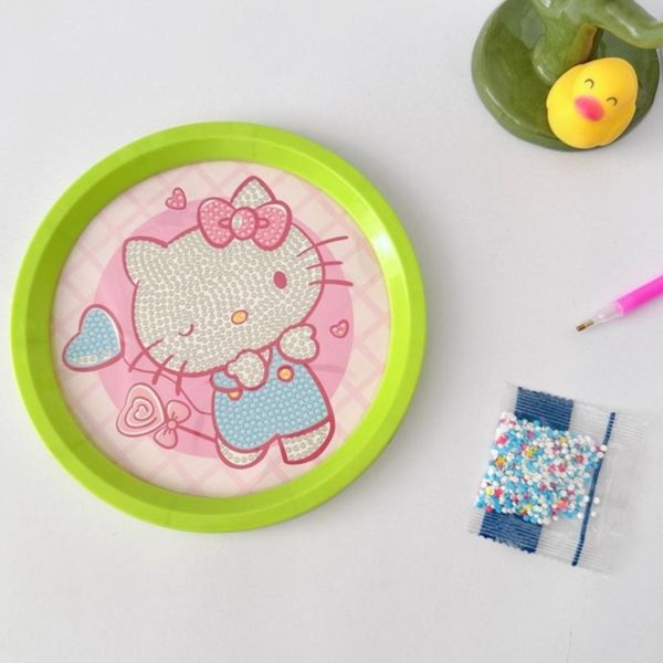 نقاشی الماسی قاب دار هلو کیتی