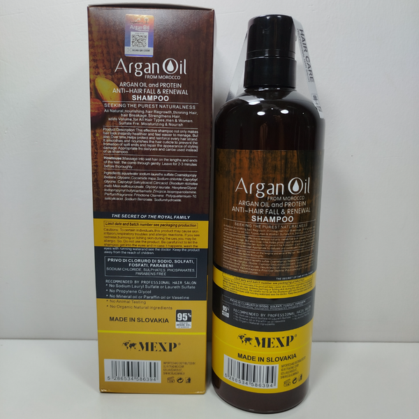 شامپو بدون سولفات روغن آرگان اسلواکی 95 درصد لایتنس(اصل)