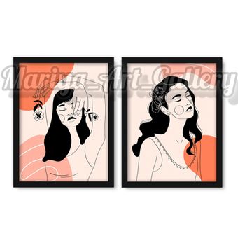 تابلو دکوراتیو دو تکه مدرنیته