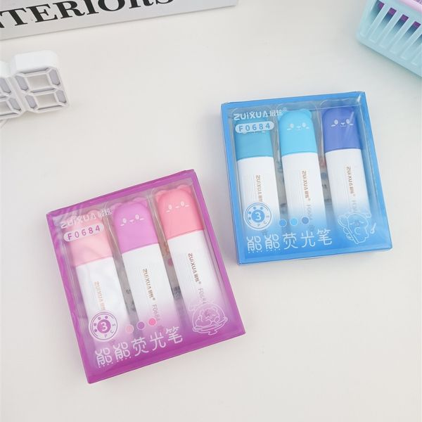 پک 3 عددی هایلایتر خرسی