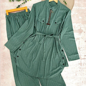 تونیک شلوار نیم زیپ