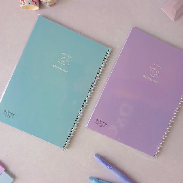 دفتر 100 برگ مجلد پاستلی