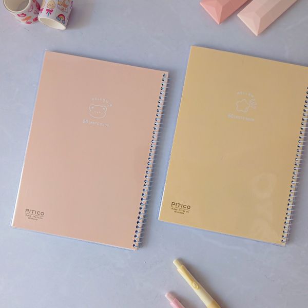 دفتر 100 برگ مجلد پاستلی