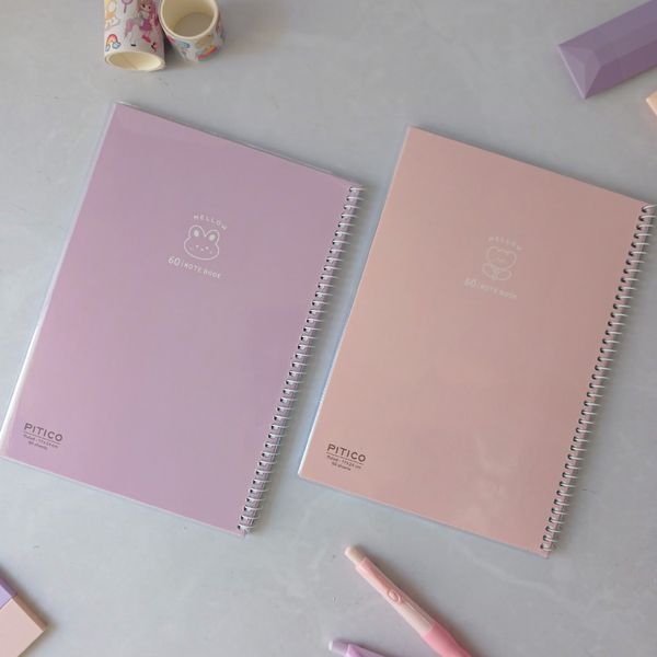 دفتر 80 برگ مجلد پاستلی