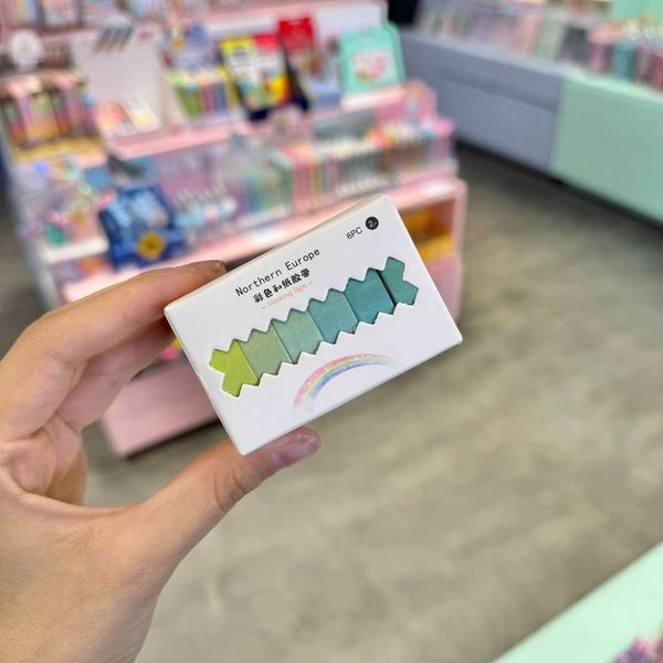 پک 6 عددی چسب واشی طیف رنگی