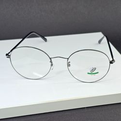 عینک طبی گرد شیشه بلوکات پسرانه رنگ خاکستری مدل 4016