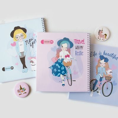 دفتر 60 برگ خشتی طرح گرل