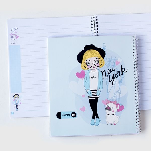 دفتر 60 برگ خشتی طرح گرل