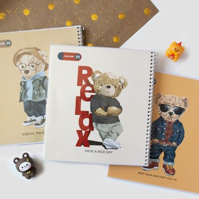 دفتر 60 برگ خشتی طرح خرس