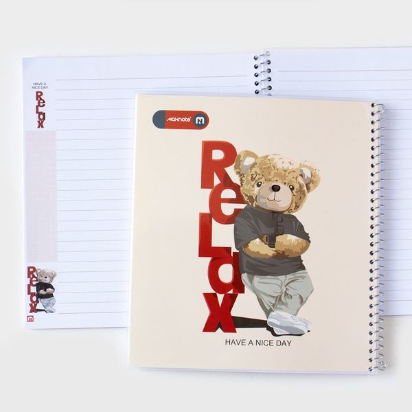 دفتر 60 برگ خشتی طرح خرس