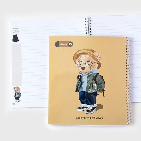 دفتر 60 برگ خشتی طرح خرس