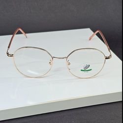 عینک طبی گرد دخترانه و پسرانه رنگ طلایی مدل 4019