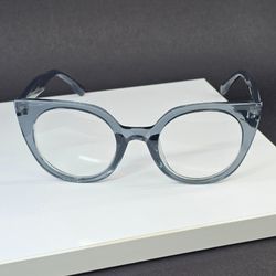 عینک طبی گرد دخترانه رنگ خاکستری برند FENDI