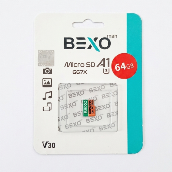 کارت حافظه‌ microSDXC بکسو کلاس 10 استاندارد UHS-I U3 سرعت 100MBps ظرفیت 64 گیگابایت