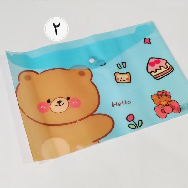 پوشه دکمه دار فانتزی A4