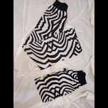 شلوار بافت طرح دار