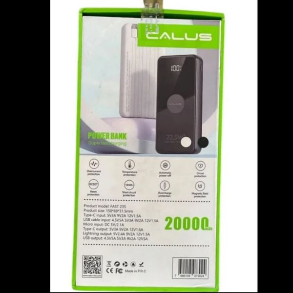 پاوربانک وایرلس 20,000 میلیآمپر برند کالوس مدل PW200