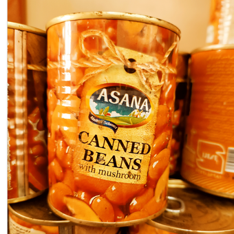 لوبیا با قارچ آسانا