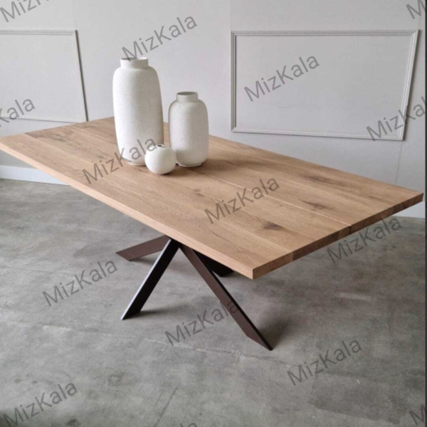 میز ناهارخوری چوب و آهن مدل russion